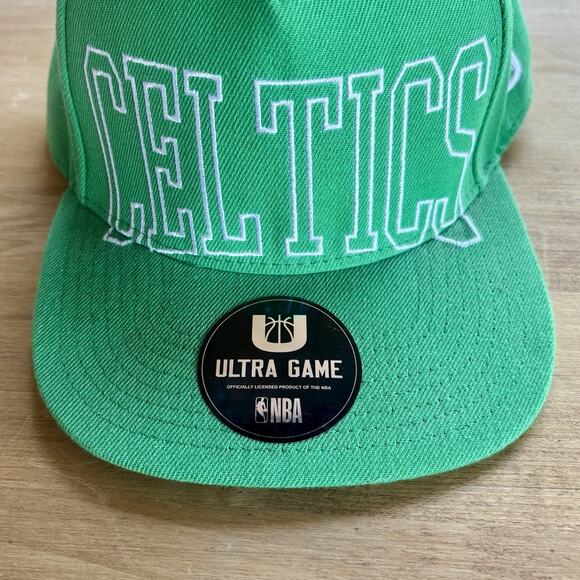 Ultra Game NBA Basketball Boston Celtics Snapback Adjustable Hat Cap Green NWOT - Picture 4 of 7